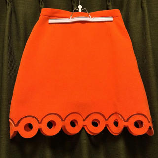 カルヴェン(CARVEN)のマリン様専用 CARVENオレンジ色のスカート(ひざ丈スカート)