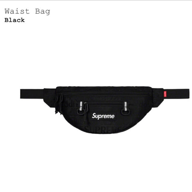 supreme 2019SS Waist Bag Black