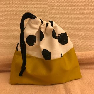 ハンドメイド✱給食袋✱IKEA fabric×マスタード(外出用品)