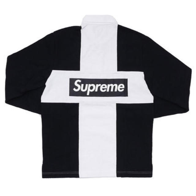 大特価 supreme FW17 Split Rugby 白 × 黒トップス