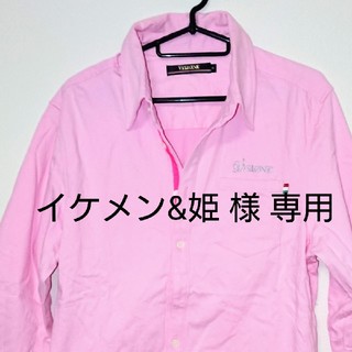 ジョーカー(JOKER)のイケメン&姫 様専用ピンク色 長袖シャツ Lサイズ ラインストーン入り(シャツ)