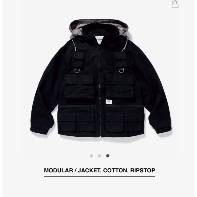 W)taps(ダブルタップス)の期間限定出品 Wtaps 19ss modular jacket 黒 S メンズのジャケット/アウター(ミリタリージャケット)の商品写真