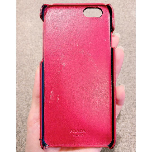 PRADA(プラダ)の【難あり】PRADA iPhone6 6S ケース レッド スマホ/家電/カメラのスマホアクセサリー(iPhoneケース)の商品写真