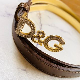 ディーアンドジー(D&G)のD&G*ドルガバ ベルト ブラウン ゴールド バックル キラキラ*(ベルト)