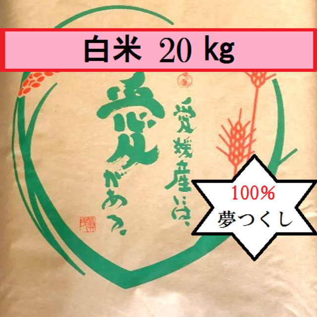 お米　H30　夢つくし　白米　20㎏ 食品/飲料/酒の食品(米/穀物)の商品写真