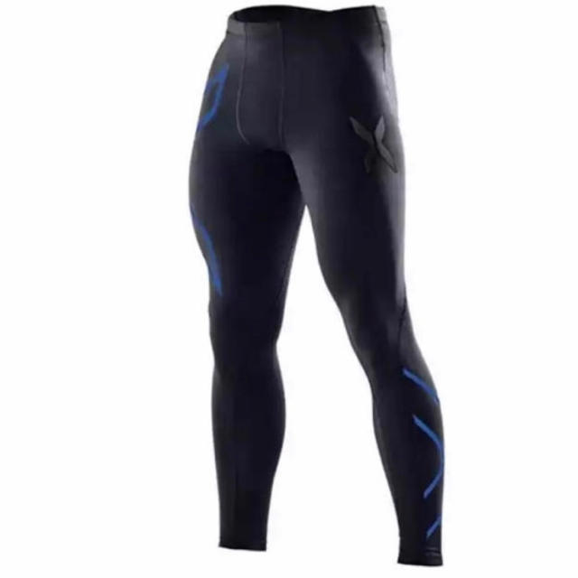 2XU(ツータイムズユー)の2XU  男性用 Lサイズ blue ロングタイツ  メンズのレッグウェア(レギンス/スパッツ)の商品写真