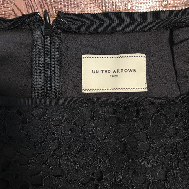 UNITED ARROWS(ユナイテッドアローズ)の★専用★ユナイテッドアローズ 黒レーススカート レディースのスカート(ひざ丈スカート)の商品写真