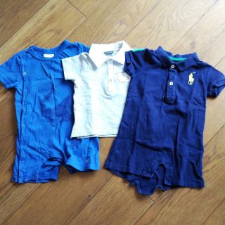 ハッカベビー(hakka baby)のベビー70サイズ　夏服　男の子(ロンパース)