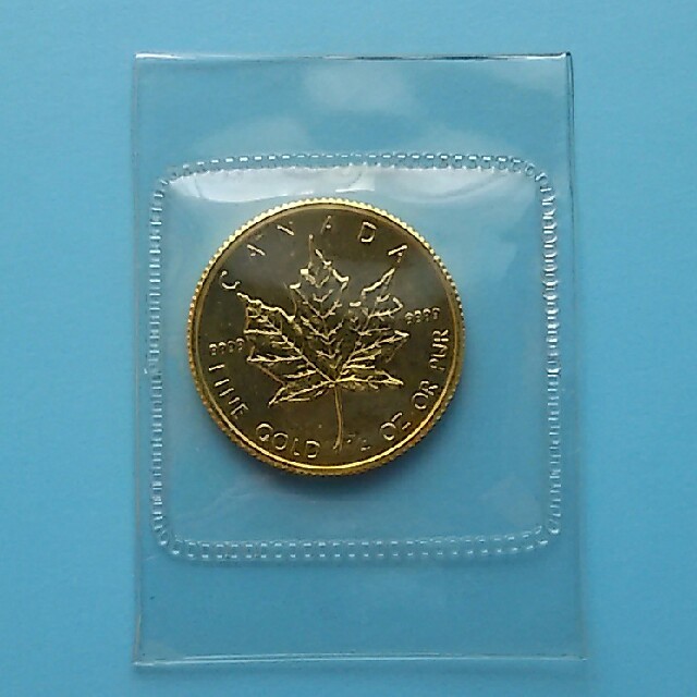 貨幣メイプルリーフ金貨 1/4オンス