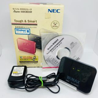 エヌイーシー(NEC)のNEC モバイル wiMAXルーター Aterm WM3600R(PC周辺機器)