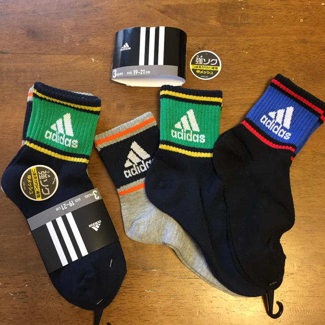 adidas(アディダス)の19 20 21 6足 adidas アディダス メッシュ 新品 ソックス 靴下 キッズ/ベビー/マタニティのこども用ファッション小物(靴下/タイツ)の商品写真