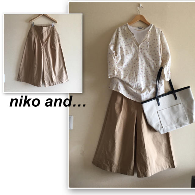 niko and...(ニコアンド)のミント様❣️ニコアンド✨ベージュのガウチョパンツ レディースのパンツ(キュロット)の商品写真