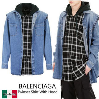 バレンシアガ(Balenciaga)のBALENCIAGATwinset Shirt With Hood 新品 未使(シャツ)