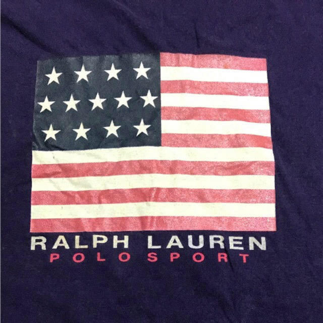 Ralph Lauren(ラルフローレン)のPOLO RALPH LAUREN 希少 星条旗 90s‼️早い者勝ち‼️ メンズのトップス(Tシャツ/カットソー(半袖/袖なし))の商品写真