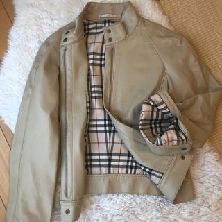 バーバリー(BURBERRY)の美品本物バーバリーBurberry人気フェイクレザーブルゾン♫(ブルゾン)