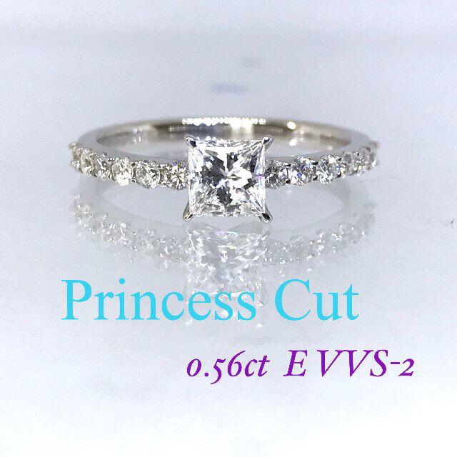 期間限定特別価格 R&A♡【VVSクラス】プリンセスカット ダイヤ 0.5ct E