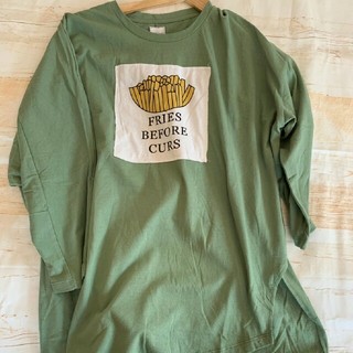 プニュズ(PUNYUS)の＜ラスト1点＞POTATO　ビッグシルエットＴシャツ（Green）(Tシャツ(長袖/七分))