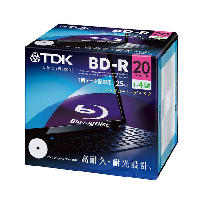 TDK(ティーディーケイ)のBD-R 25GB 20枚 エンタメ/ホビーのDVD/ブルーレイ(その他)の商品写真