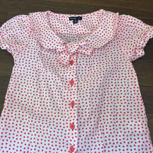 babyGAP(ベビーギャップ)のbabyGAP 110 ドットシャツ キッズ/ベビー/マタニティのキッズ服女の子用(90cm~)(ブラウス)の商品写真