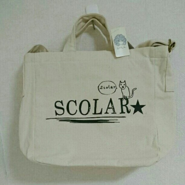 ScoLar(スカラー)のscolar ショルダーバッグ 猫 アイボリー ネコ レディースのバッグ(ショルダーバッグ)の商品写真