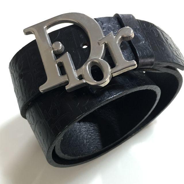 【Dior ディオール】ベルト シルバー×ブラック