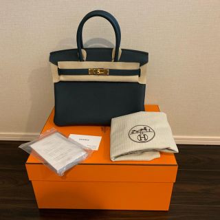 エルメス(Hermes)のエルメス バーキン30 深緑×ゴールド 新色(ハンドバッグ)