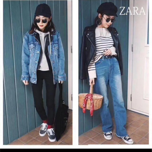 ZARA(ザラ)の希少Lサイズ WEAR人気本革ライダースジャケット レディースのジャケット/アウター(ライダースジャケット)の商品写真