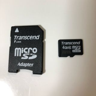 トランセンド(Transcend)のmicroSDカード 4GB クラス4 アダプター付き(その他)