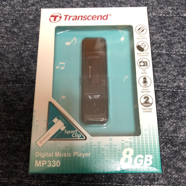 Transcend(トランセンド)のMP3プレーヤー 8GB TS8GMP330K トランセンド Transcend スマホ/家電/カメラのオーディオ機器(ポータブルプレーヤー)の商品写真