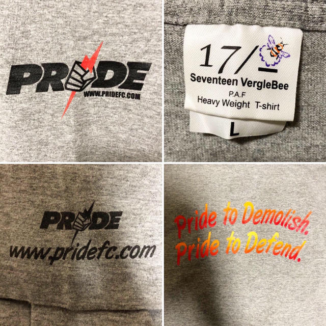 Pride 激レア Pride プライド 総合格闘 Tシャツ グレーの通販 By Stoneface S Shop プライドならラクマ
