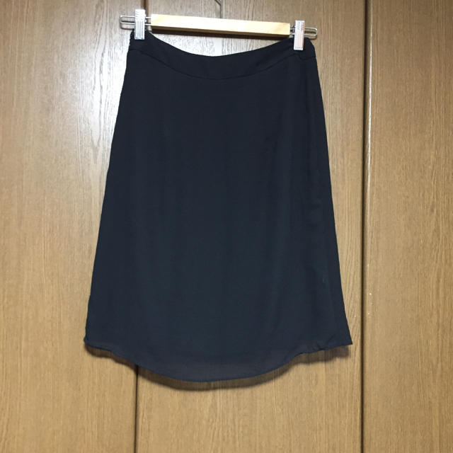 H&M(エイチアンドエム)のH&M シフォンドレープスカート♡(ブラック) レディースのスカート(ひざ丈スカート)の商品写真