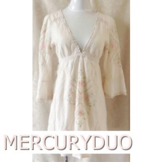 マーキュリーデュオ(MERCURYDUO)のMERCURY DUOコットンワンピ
(ミニワンピース)