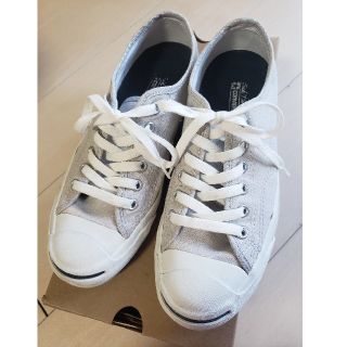 コンバース(CONVERSE)のCONVERSE ジャックパーセル キャンバススニーカー 24.5 ライトグレー(スニーカー)