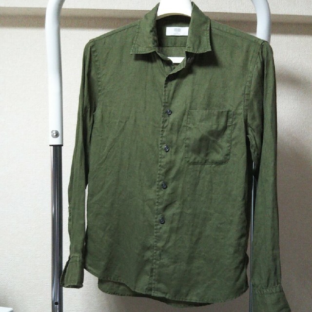 UNIQLO(ユニクロ)のリネンシャツ ユニクロ グリーン色 メンズのトップス(シャツ)の商品写真