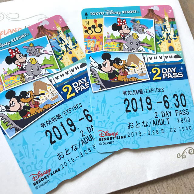 Disney(ディズニー)のディズニー リゾートライン フリーきっぷ フリー切符 ディズニーリゾートライン チケットの施設利用券(遊園地/テーマパーク)の商品写真