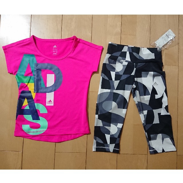 adidas(アディダス)のアディダス シャツ 130 スパッツ 140 キッズ/ベビー/マタニティのキッズ服女の子用(90cm~)(Tシャツ/カットソー)の商品写真