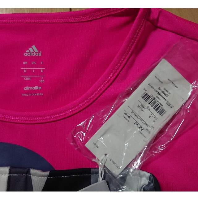 adidas(アディダス)のアディダス シャツ 130 スパッツ 140 キッズ/ベビー/マタニティのキッズ服女の子用(90cm~)(Tシャツ/カットソー)の商品写真
