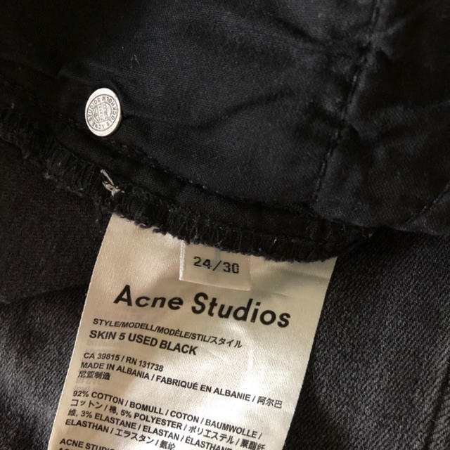 Acne Studiosアクネskin5 used blackスキニー24/30 3