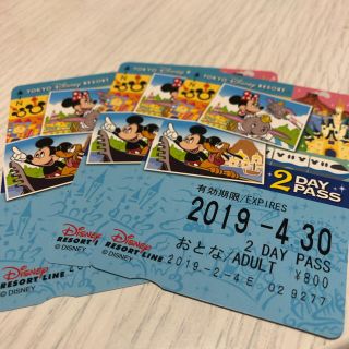 ディズニーリゾートライン2日フリーきっぷ(遊園地/テーマパーク)