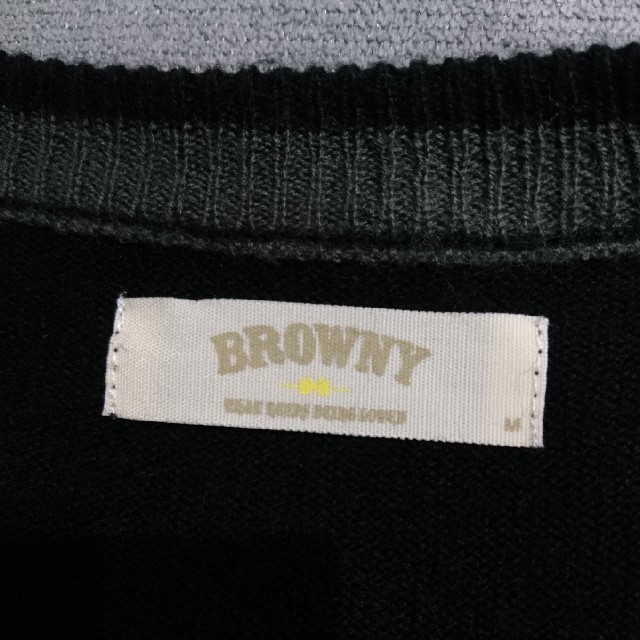 BROWNY(ブラウニー)のBROWNY カーディガン 黒 メンズ メンズのトップス(カーディガン)の商品写真