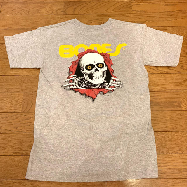 POWELL(パウエル)のPOWELL 覗きボーンズ ユーズドtee グレー S メンズのトップス(Tシャツ/カットソー(半袖/袖なし))の商品写真