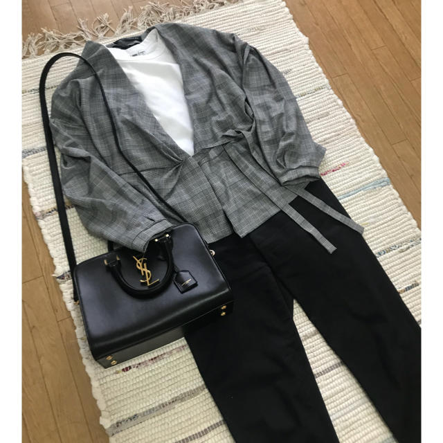 ZARA(ザラ)のここあさま専用！再値下げ！ZARAのグレンチェックブラウス♡ レディースのトップス(シャツ/ブラウス(長袖/七分))の商品写真