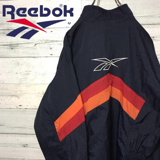 Reebok(リーボック)の【激レア】リーボック☆ベクター 刺繍ビッグロゴ ナイロンジャケット 90s レディースのジャケット/アウター(ナイロンジャケット)の商品写真