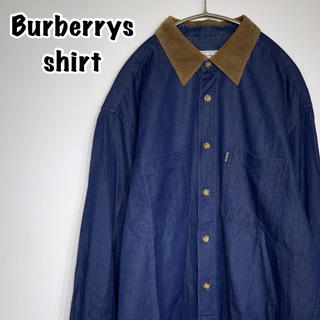バーバリー(BURBERRY)のBurberry バーバリー シャツ 襟コーデュロイ ヴィンテージ(シャツ)