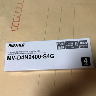 バッファロー(Buffalo)のD4N2400-S4G [SODIMM DDR4 PC4-19200 4GB](PCパーツ)