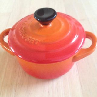 ルクルーゼ(LE CREUSET)のルクルーゼ プチココット オレンジ 未使用品(食器)