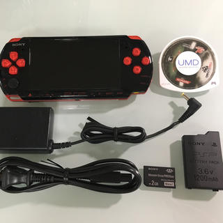 プレイステーションポータブル(PlayStation Portable)のPSP-3000 ブラック/レッド(携帯用ゲーム機本体)