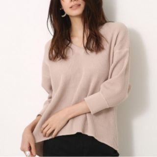 アズールバイマウジー(AZUL by moussy)の本日限定値下げ❗️ベビーワッフル サーマルＶネック7分丈プルオーバー(カットソー(長袖/七分))