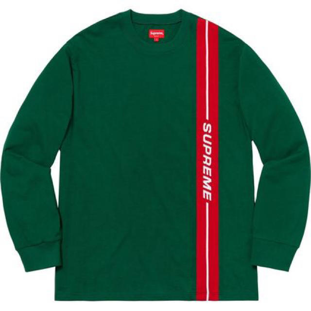 【S】 Supreme Vertical Logo Stripe L/S Top