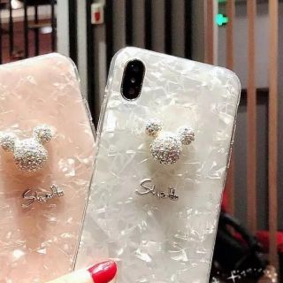 ディズニー(Disney)のキラキラ ミッキー  シェルタイプ iPhone スマホケース (iPhoneケース)